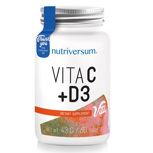 Nutriversum Vita C + D3, 60 Tablets